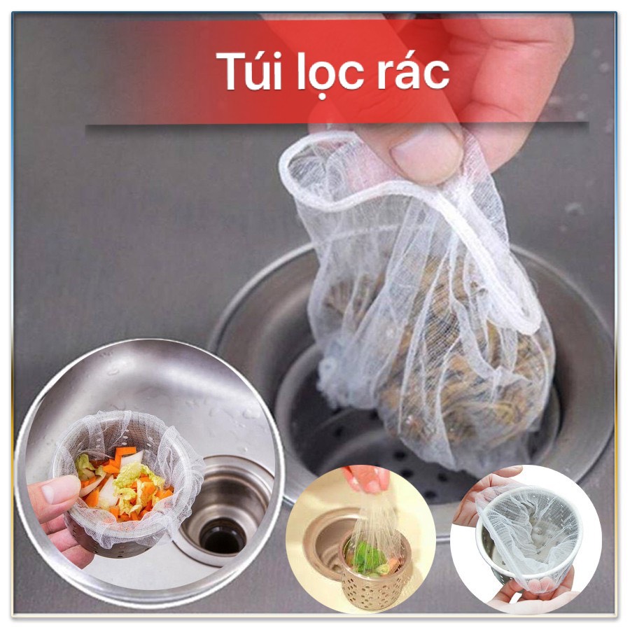 Túi lưới lọc rác bồn rửa chén giúp cho bồn rửa chén không bị nghẽn tắc do rác