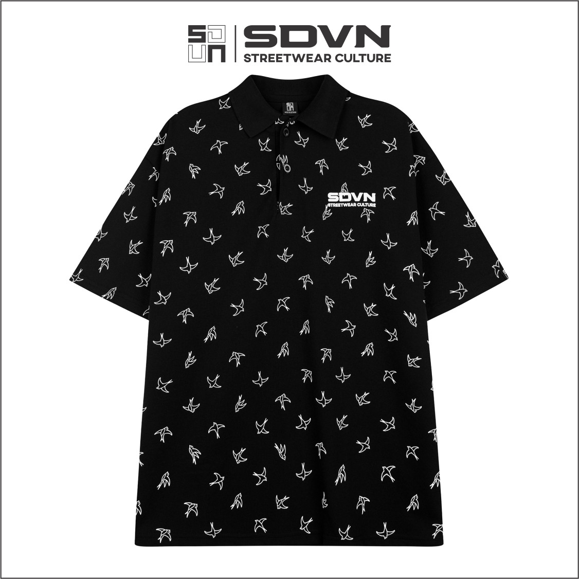 Áo Thun POLO Unisex Form Rộng - Brand Chính Hãng SDVN - SWALLOWS