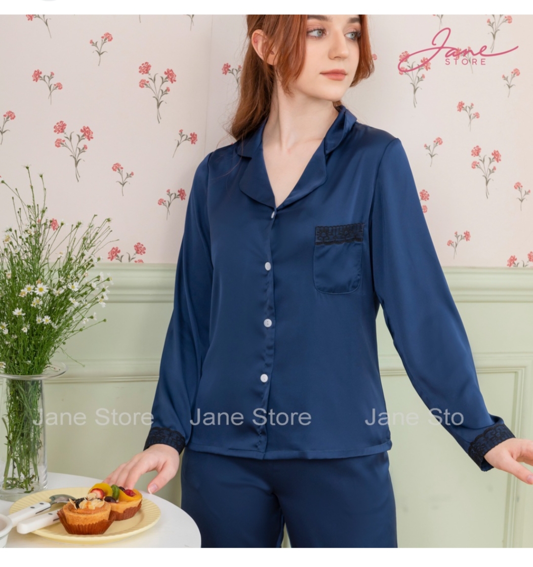 Đồ Bộ pijamaLụa phối Ren cao cấp