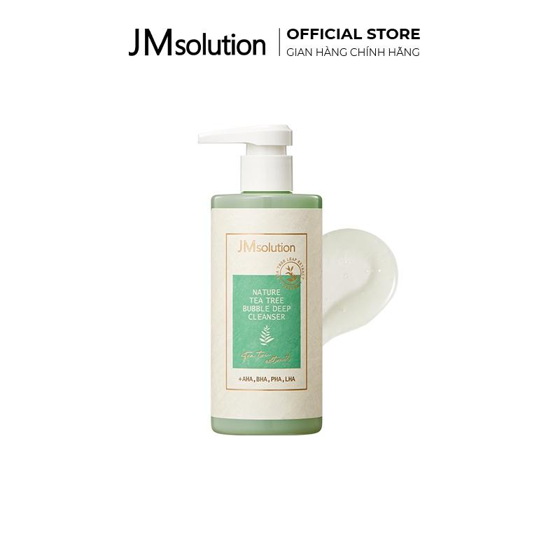 Tẩy Trang Dạng Bọt Cho Da Mụn JMsolution Nature Tea Tree Bubble Deep Cleanser 300ml