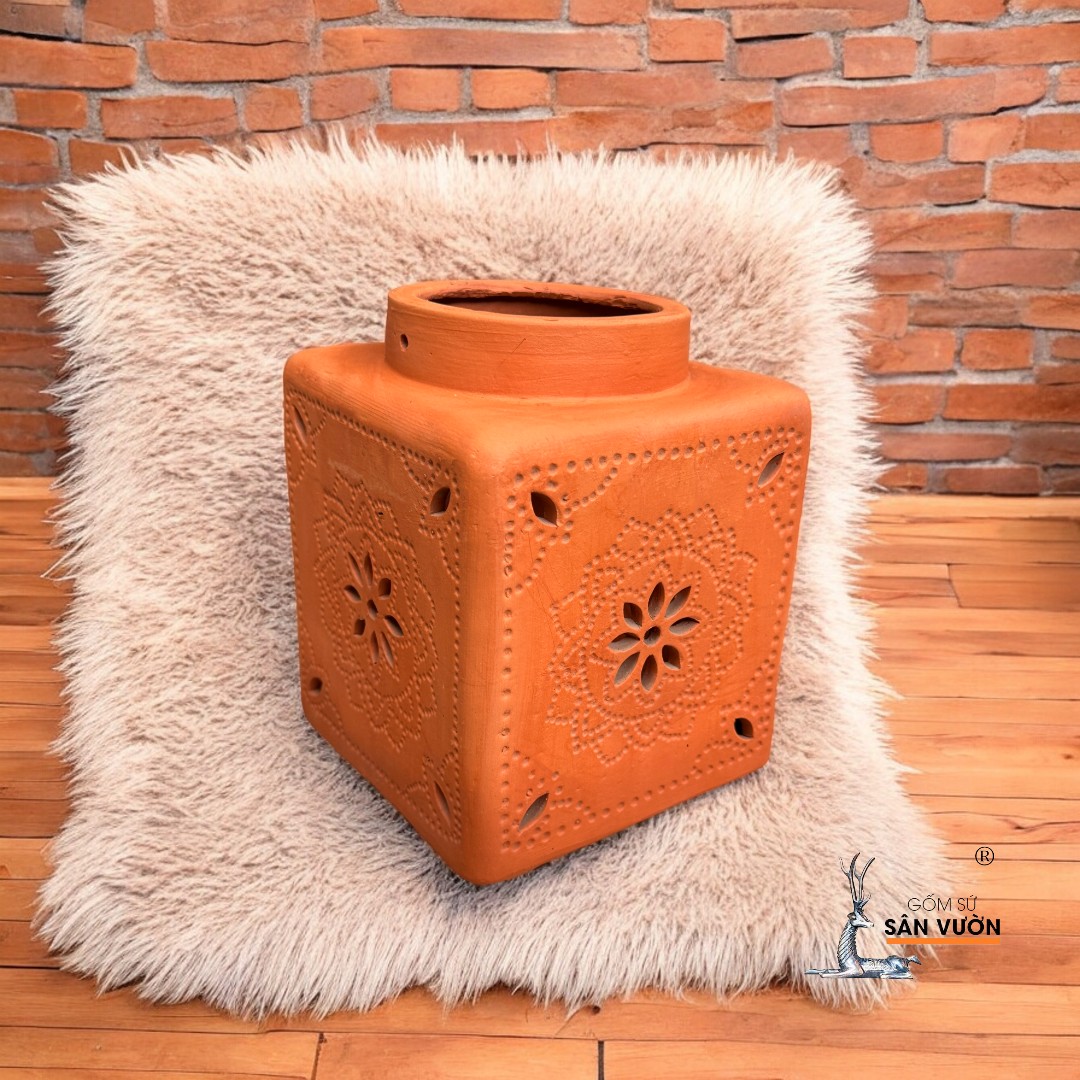 Đèn Treo Decor Sân Vườn Gốm Đất Nung