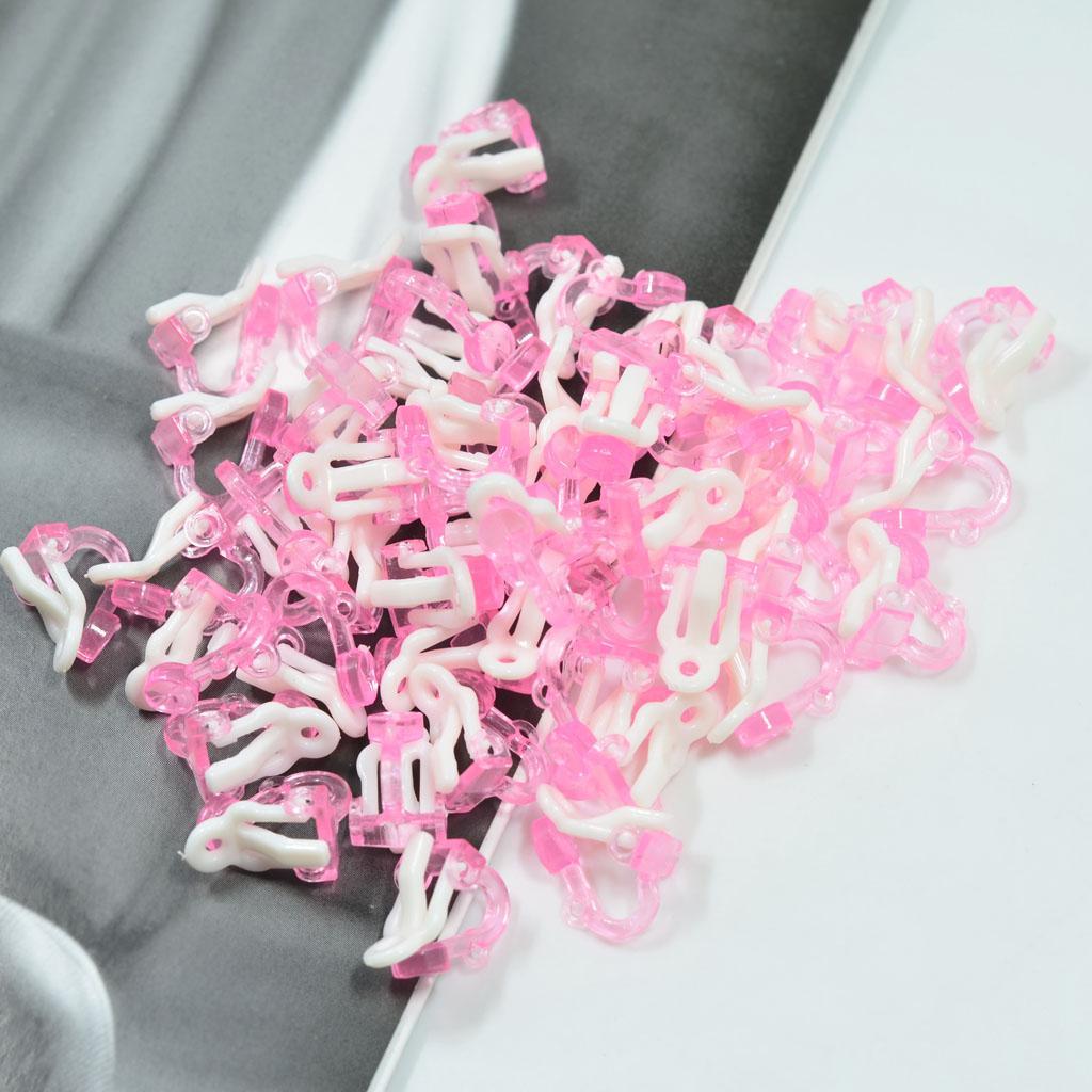 50pcs Ear Clips  Piercing Earring Base For DIY Children Kids Earring