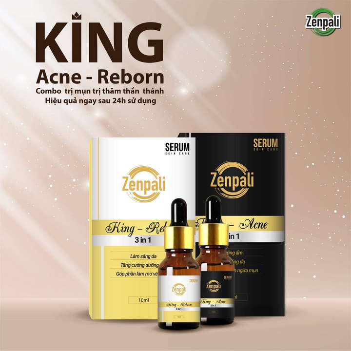 Serum Làm Mờ Thâm King Reborn Zenpali (10ml) - Mờ vết thâm, dưỡng ẩm, dưỡng sáng da