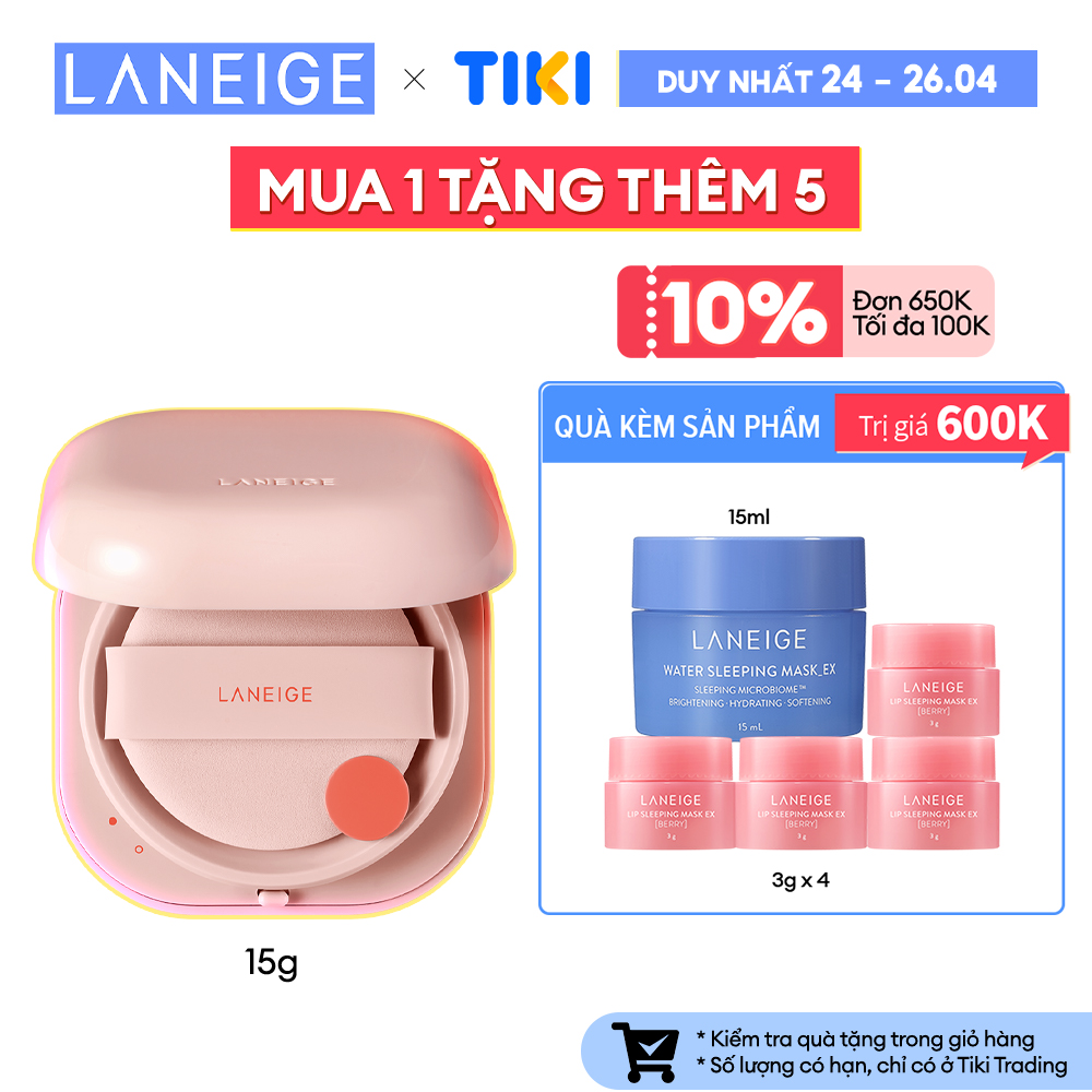 [THẾ HỆ MỚI] Phấn Nước Căng Bóng 24H LANEIGE NEO Cushion Glow 15g