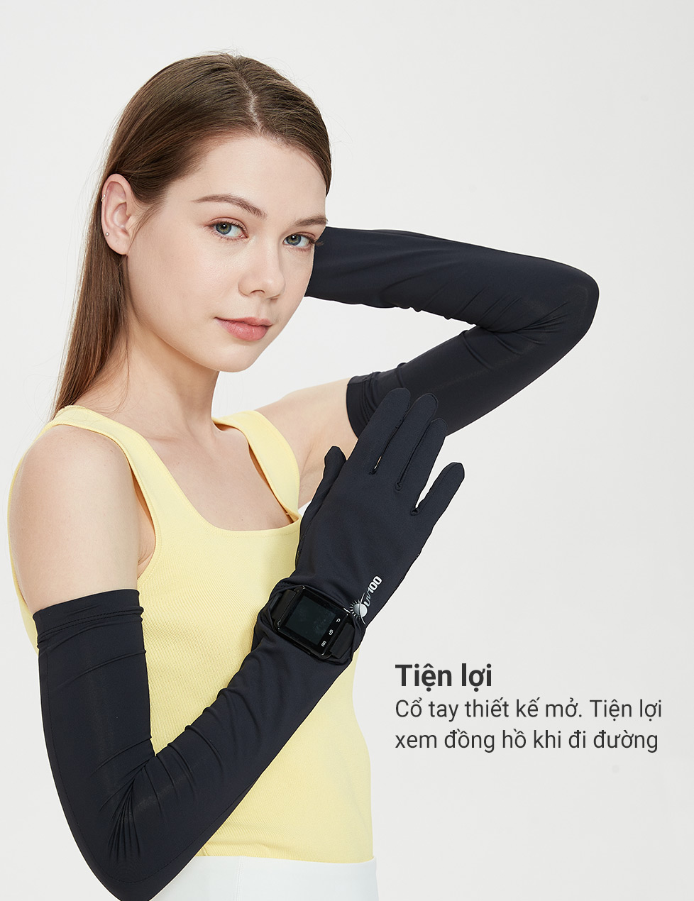 Găng tay chống nắng dài UV100 Apex-Cool KA23418 chống nắng UPF50+