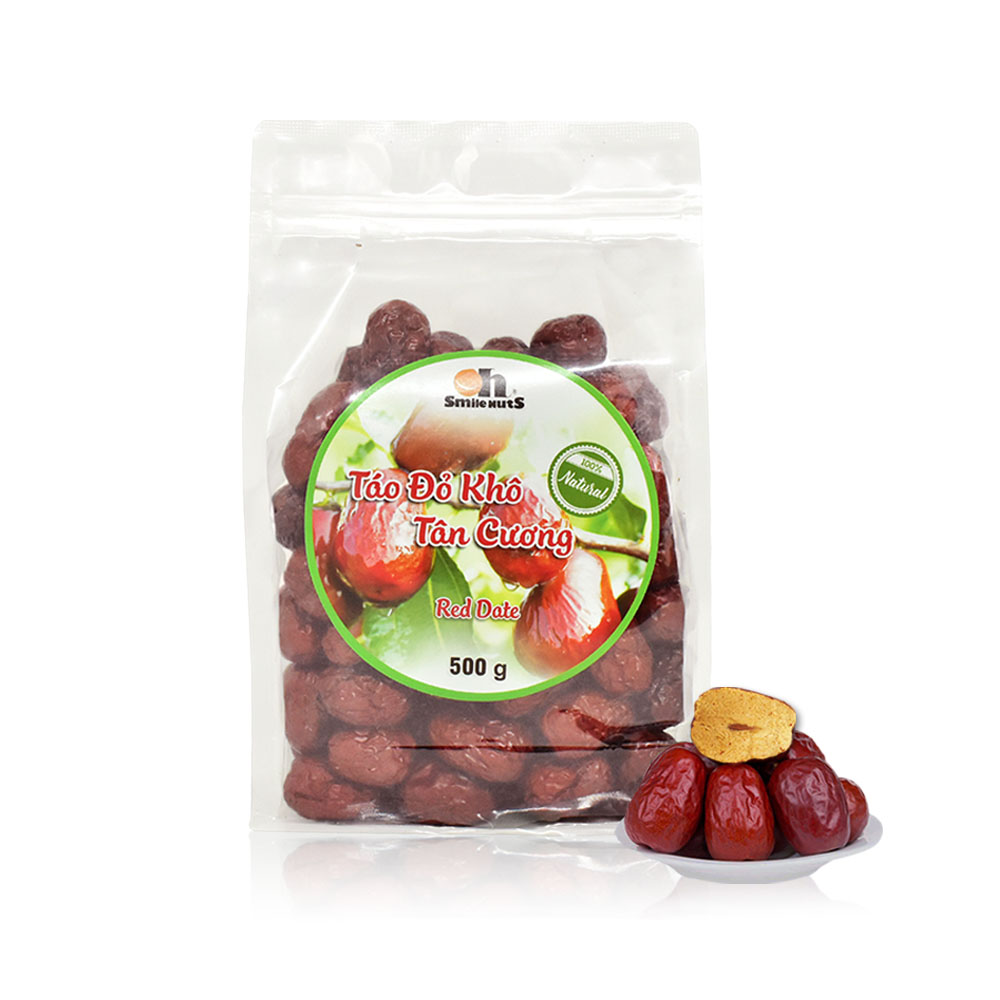 Táo Đỏ Khô Tân Cương Smile Nuts Túi 500g