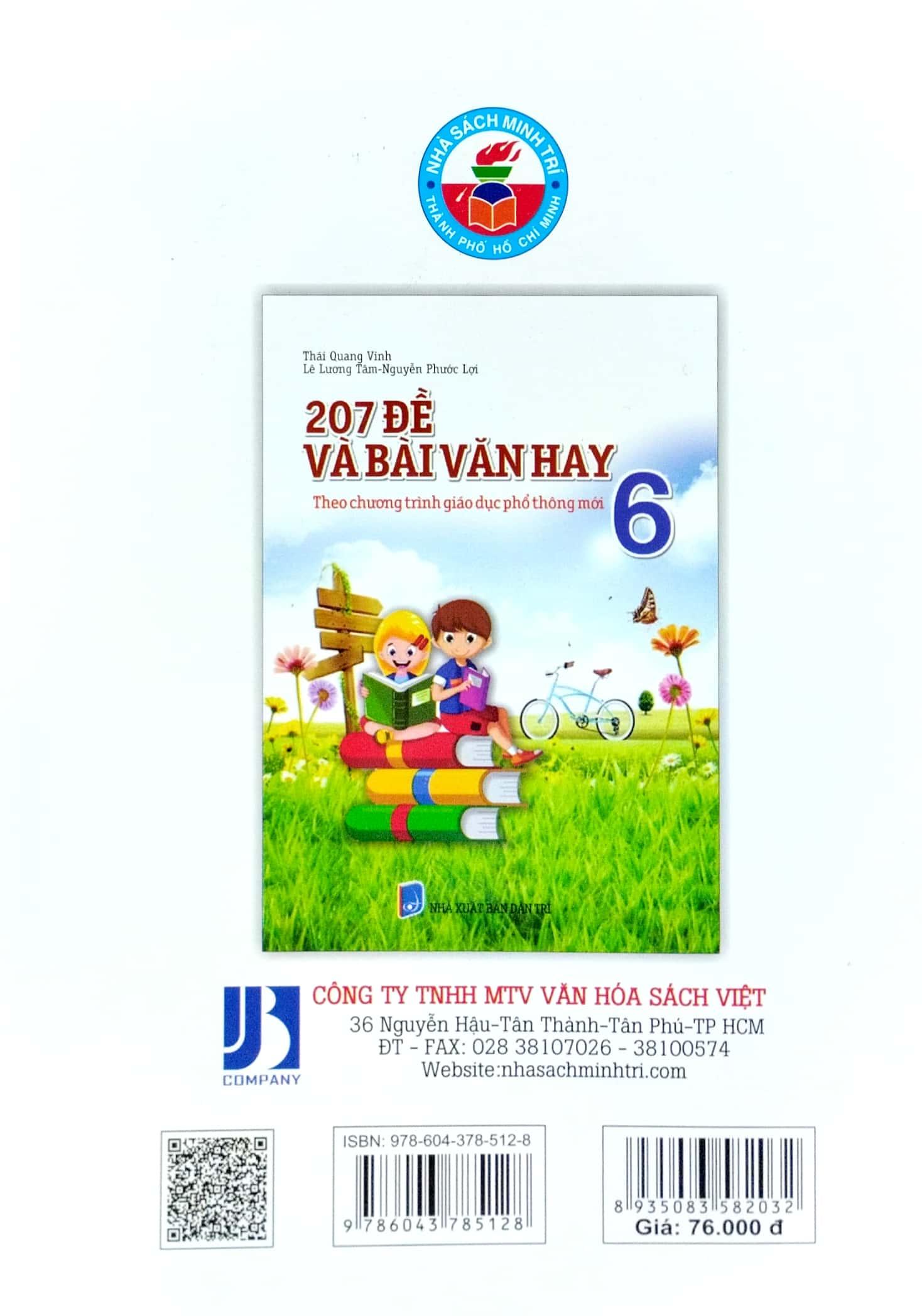 207 Đề Và Bài Văn Hay 6 (Theo Chương Trình Giáo Dục Phổ Thông Mới)