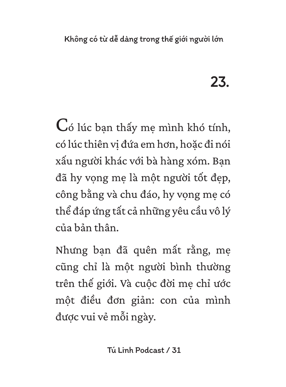 Không Có Từ Dễ Dàng Trong Thế Giới Người Lớn