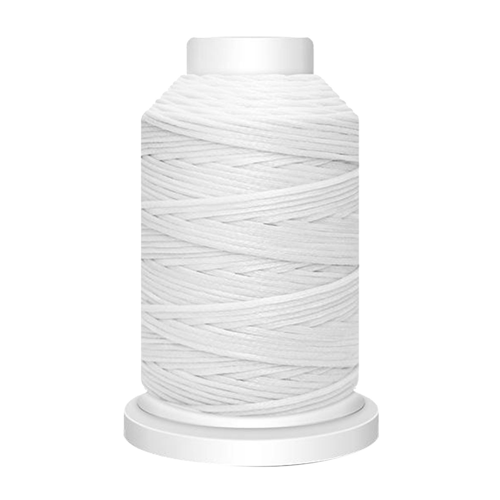 Waxed Thread Polyester Cord for Sewing Stitching Leather Craft White