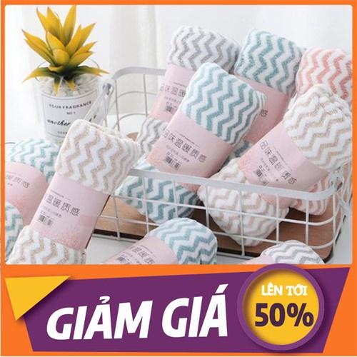 Set 5 Khăn Mặt Lông Cừu Xuất Hàn Cao Cấp Siêu Mền Mịn Thấm Hút Tốt