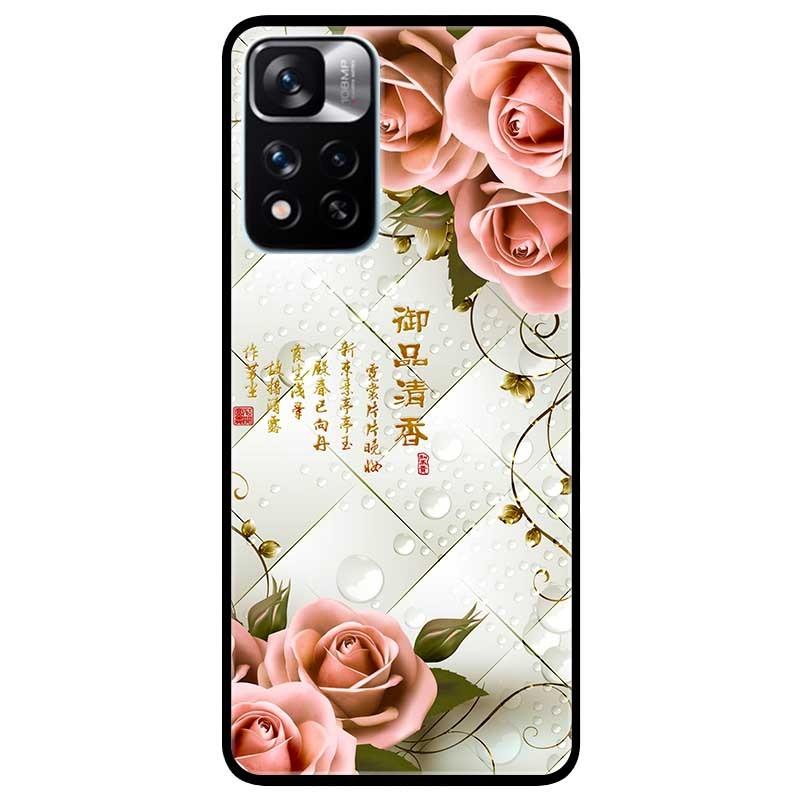 Ốp lưng dành cho Xiaomi Redmi Note 11 Pro 5G - Hoa Hồng Nền Sọc