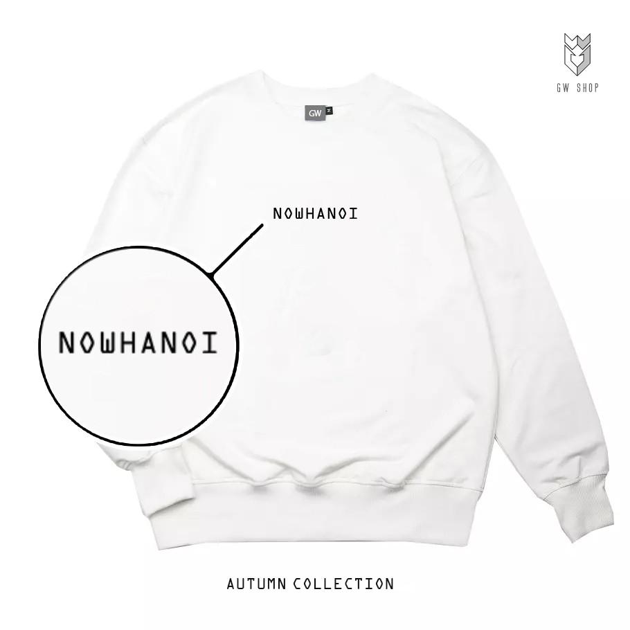 Áo Sweater nam nữ , hoodie nam nữ form rộng Unisex Now Hà Nội tinh tế, áo khoác da cá đen trắng - GW Shop