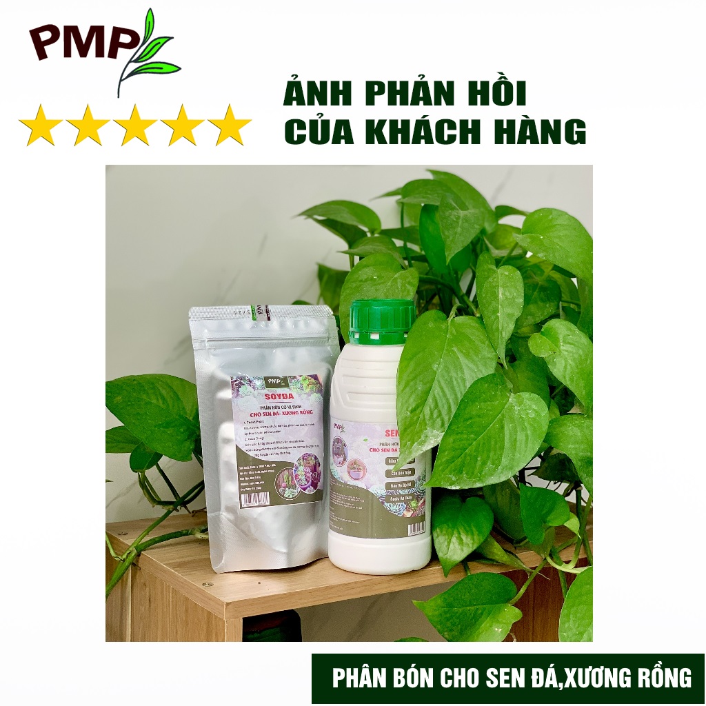 Phân hữu cơ cho sen đá, xương rồng Senmic PMP Phân bón vi sinh cao cấp chai 500ml