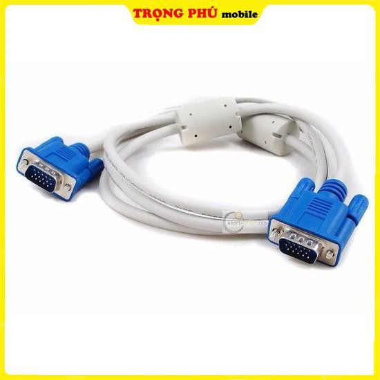 CÁP 2 ĐẦU VGA 1M5 TRẮNG MÁY TÍNH