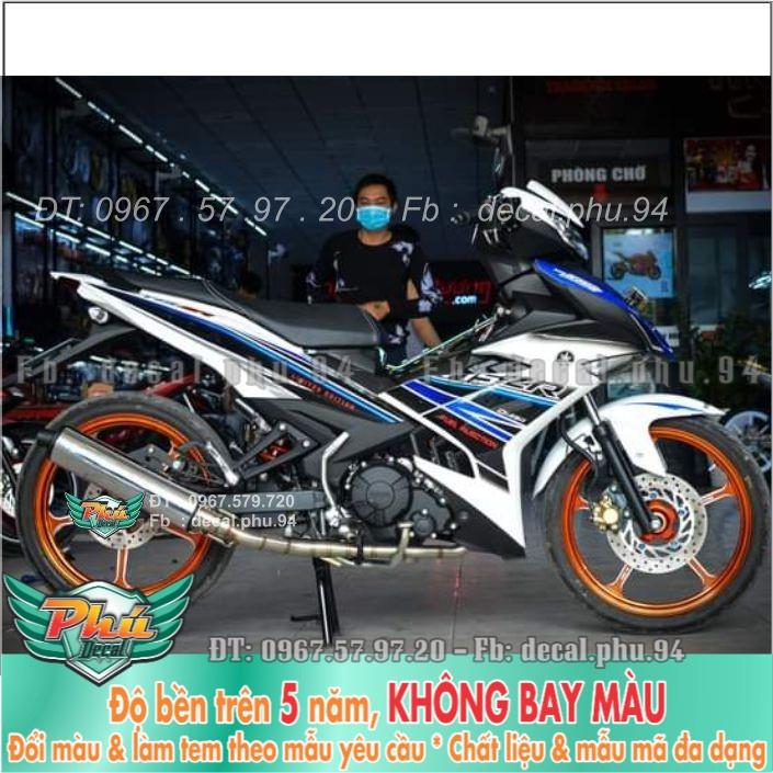 Tem rời Exciter 150 Y15ZR Trắng xanh  -1