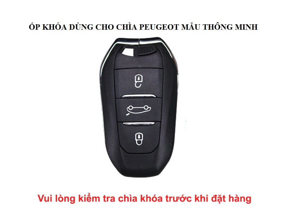 Ốp Chìa Khóa Xe Peugeot Hợp Kim Kẽm Cao Cấp