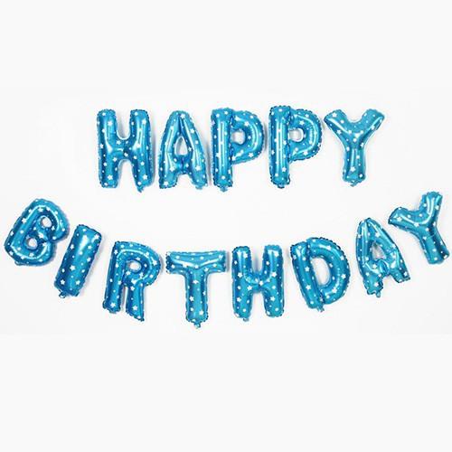 Bóng chữ Happy birthday - Bóng chữ chúc mừng sinh nhật - Happy birthday balloon - Bóng chữ các màu vàng, bạc, hồng, xanh