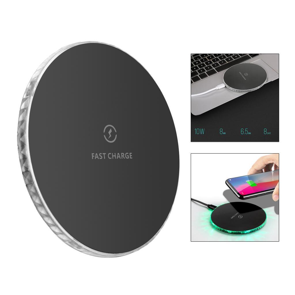 Wireless Fast Charger 15w Qi Charging Pad QC 3.0 for  Black