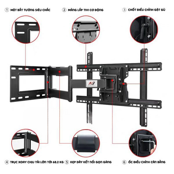 Giá treo góc LCD North Bayou SP2 (65&quot; - 85&quot;) Hàng chính hãng - ZAMACO AUDIO