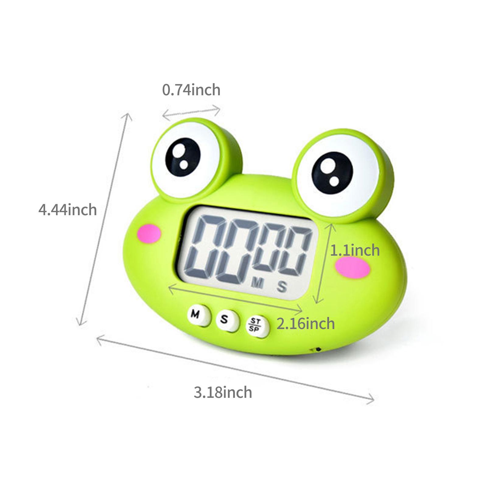 Digital Kitchen Timer Cute Animal Timer with Strong Magnet Back Stand Loud Alarm Large Screen Cooking Timer Clock