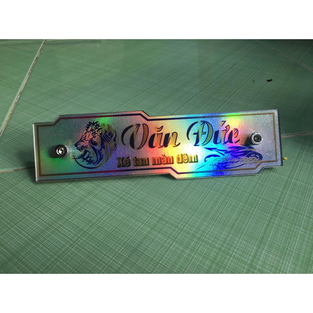 Bảng tên xe mica crom cao cấp