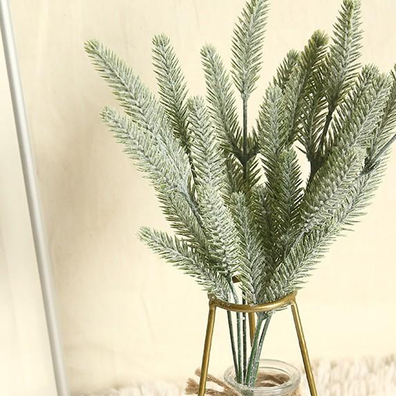 Hoa giả cành lá cỏ đuôi cún cao cấp lá điểm lá decor trang trí nhà cửa, hoa cô dâu