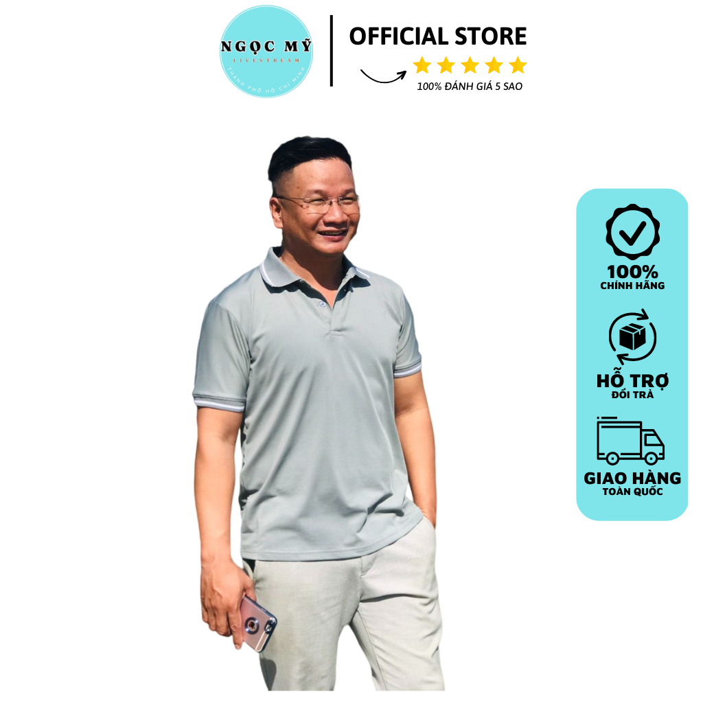 Áo Thun Nam Polo Tay Ngắn Cổ Bẻ Form Áo Vừa Vặn Cơ Thể, Thoải Mái Theo Từng Cử Động - Mrmystore