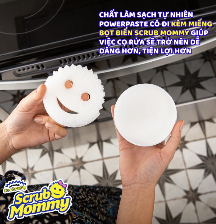Scrub Daddy - Bộ chất tẩy rửa & làm sạch đa bề mặt gồm Power Paste và bọt biển Scrub Mommy