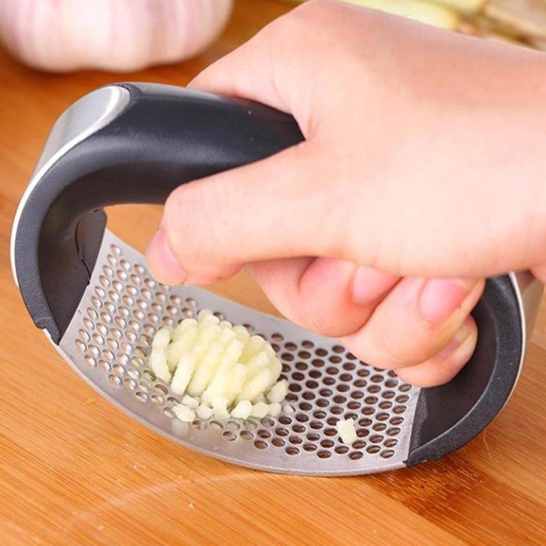 Combo 10 dụng cụ ép tỏi, nghiền tỏi bằng inox hình tròn