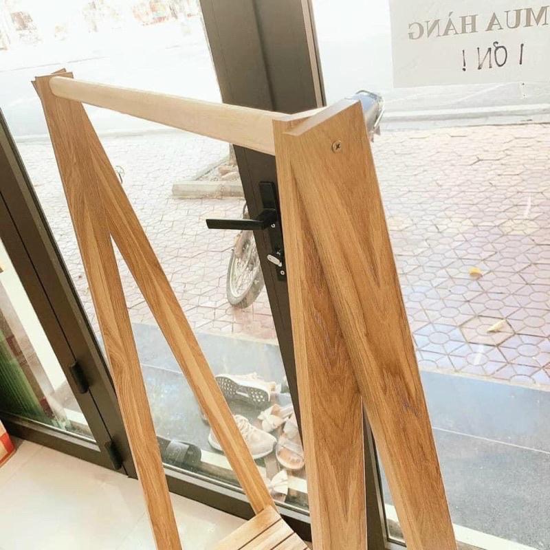 KỆ GỖ CHỮ A- KỆ TREO ÁO QUẦN BẰNG GỖ ĐẸP- ĐƠN GIẢN