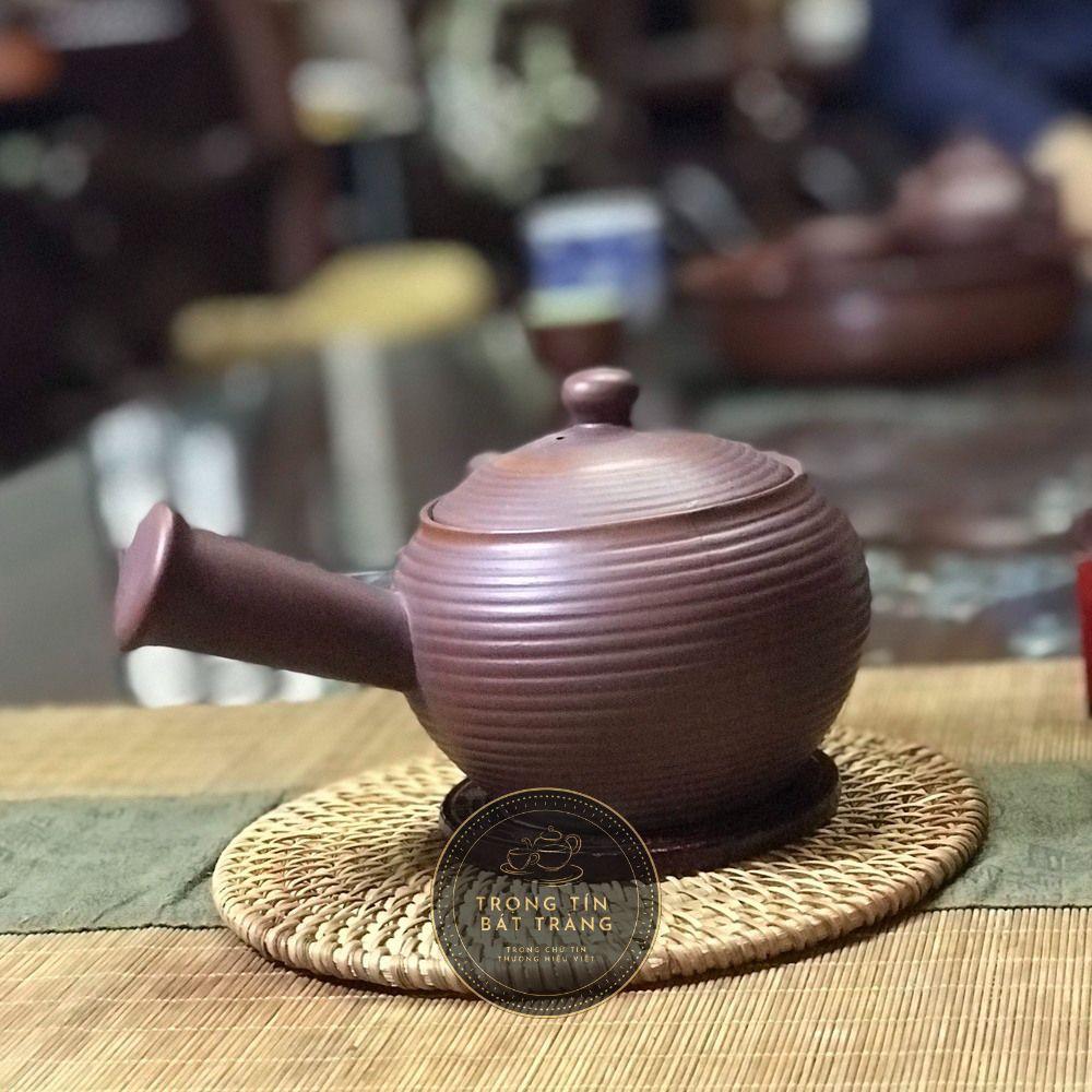 Ấm Trà Đạo Gốm Tử Sa Bát Tràng Nâu Ganh Dáng Đường Vũ Dung Tích 500ml ABTTH 07