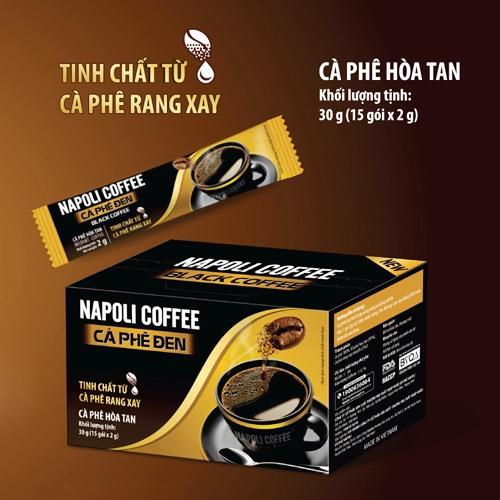 Cà phê Đen Đá Không Đường Napoli Coffee -Cafe Hoà Tan Sấy Lạnh từ Arabica Hạt SẠCH Chua Thanh Hậu Ngọt