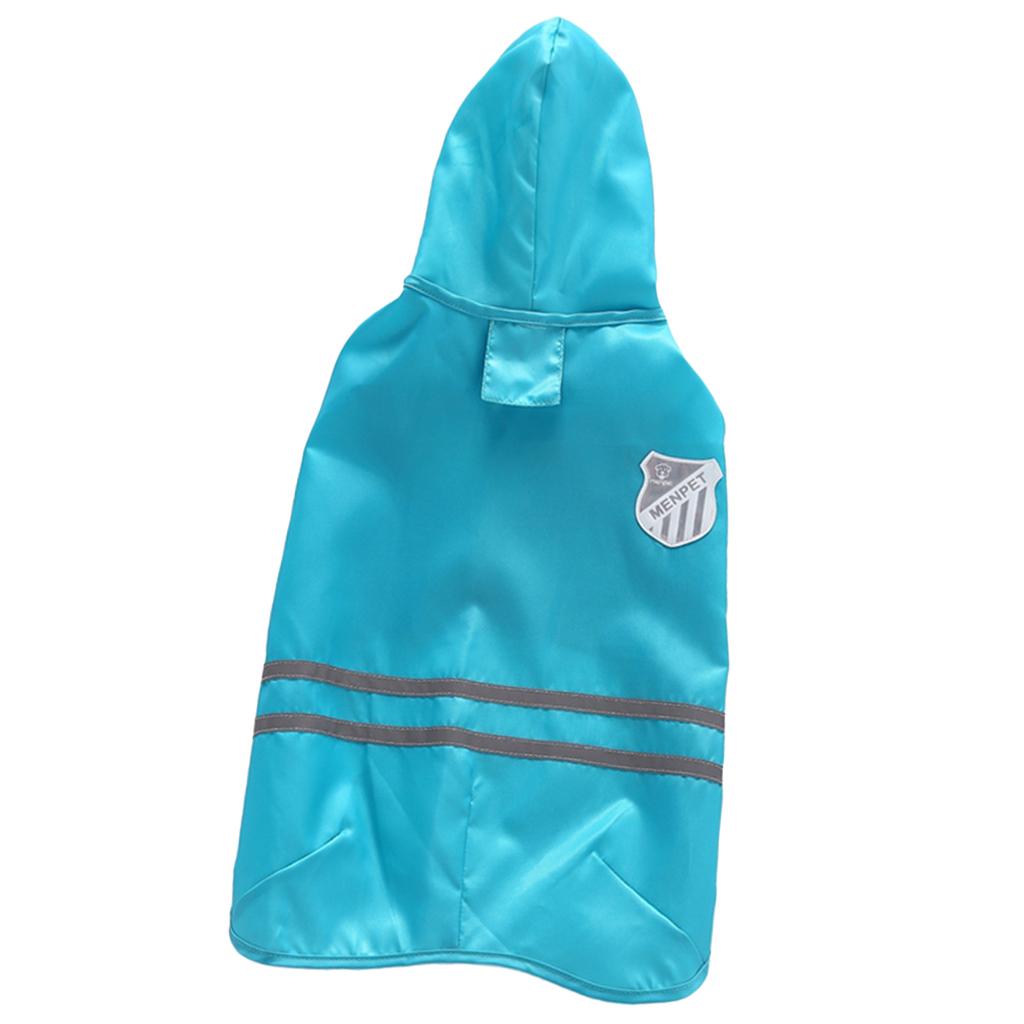 Dog Cat Raincoat Waterproof - Pet Puppy Outdoor Hooded Rain Coat Jacket Clothes Reflective