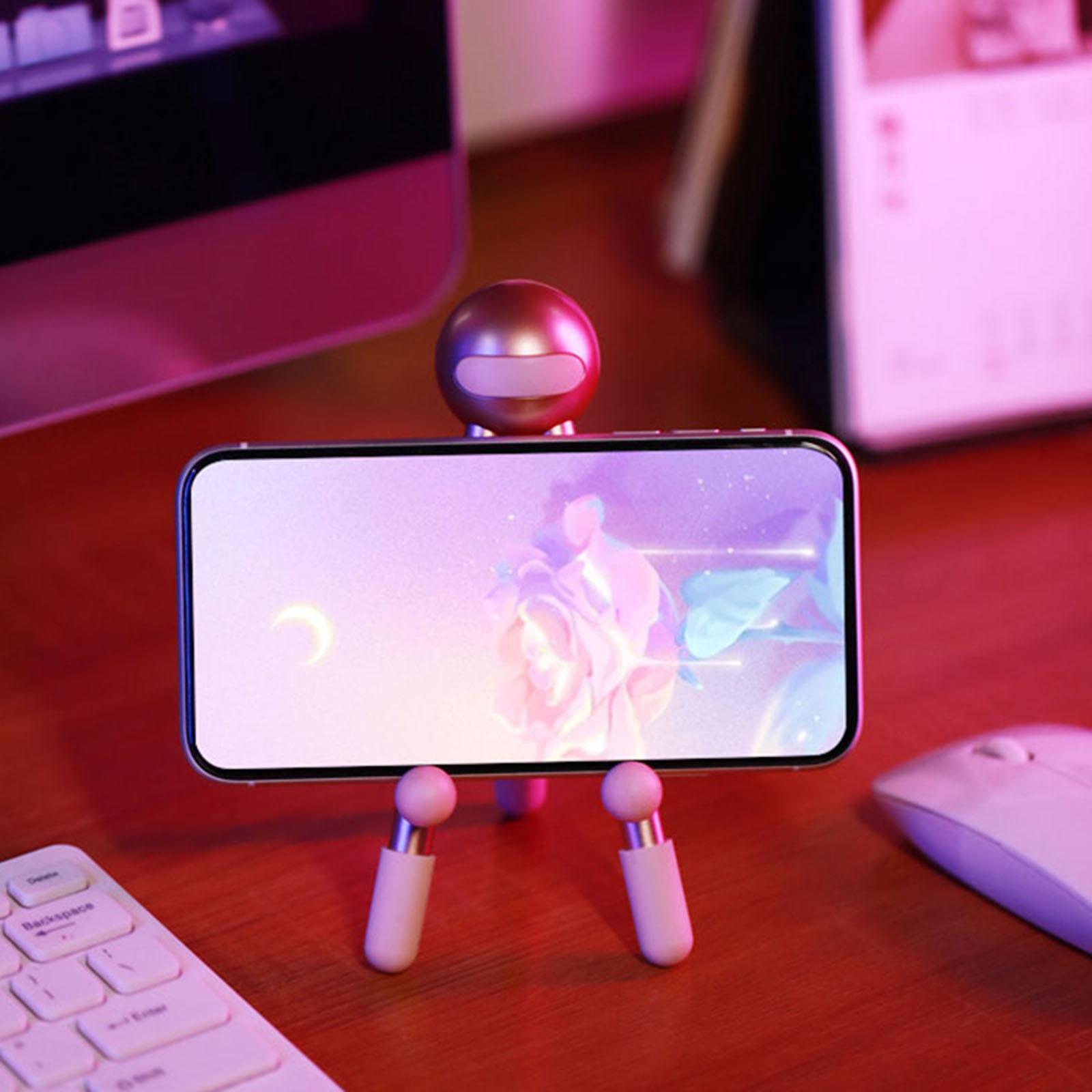 Mini Metal Phone Tripod, Cellphone Tablet Desktop Stand, Adjustable Universal 120° Rotatable Smartphone Storage Holder for 4.7-12.9 Inch Size