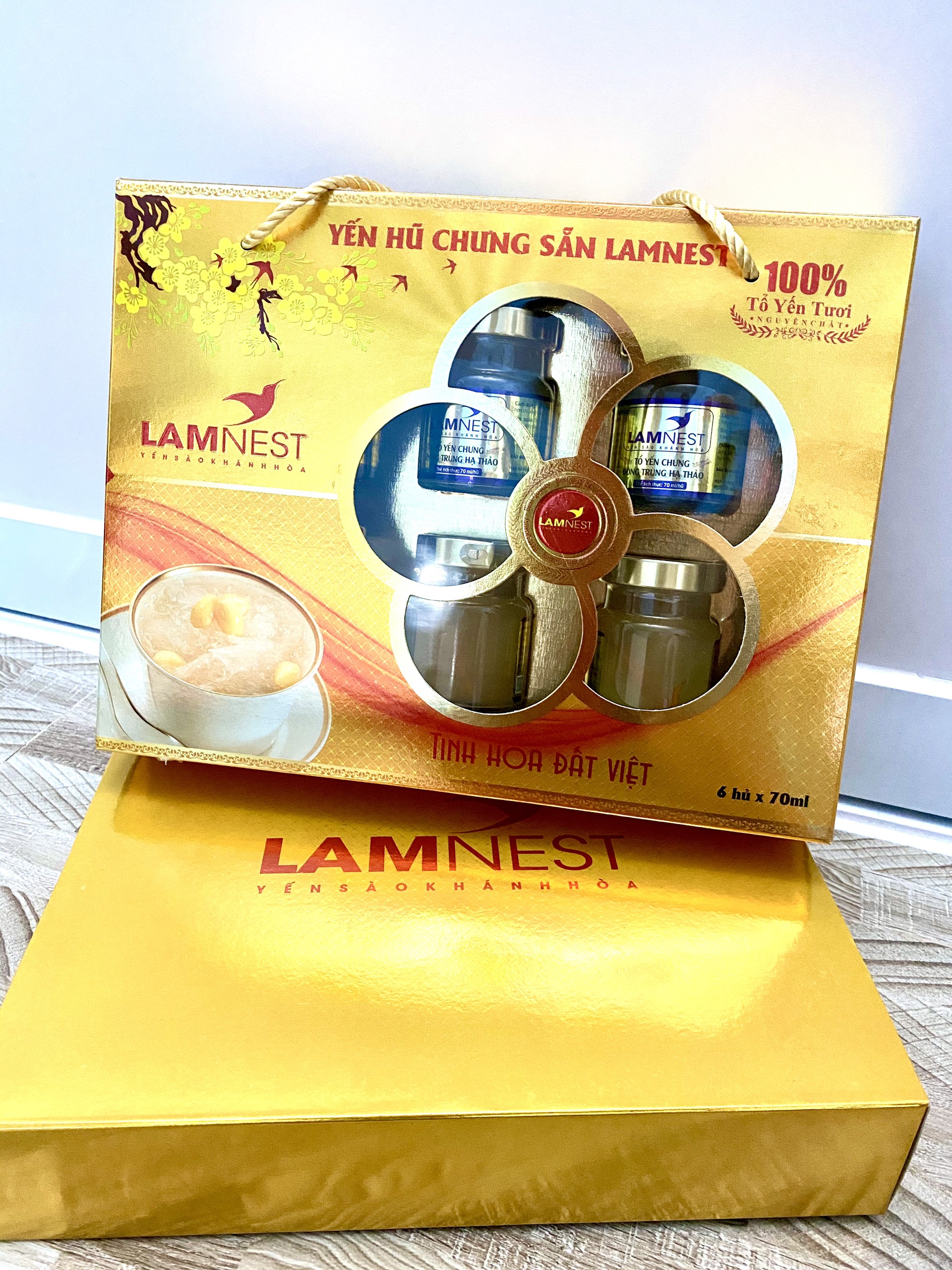 Lốc 6 hủ yến chưng Đông Trùng Hạ Thảo ( 28% yến ) - Lamnest