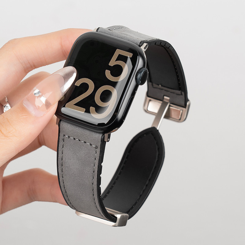 Dây đeo khóa từ tính dành Cho đồng hồ thông minh Redmi Watch 4 - Redmi Watch 5 - Mi band 8 Pro - Dây da đeo 22mm cho smartwatch - Hàng nhập khẩu