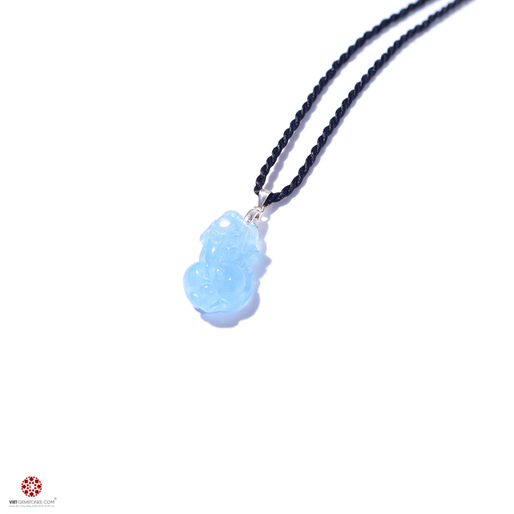 Mặt dây chuyền Tỳ hưu Ngọc Hải Lam PDTAQU01 - Vietgemstones