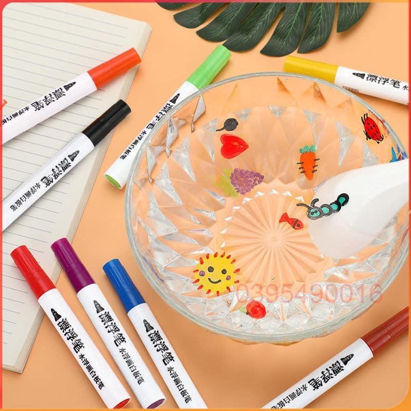 Combo 6 Bút vẽ nước ma thuật, vẽ hình nổi trên mặt nước, dùng được trên bảng trắng, đồ chơi giáo dục sớm cho trẻ em - 12 BÚT