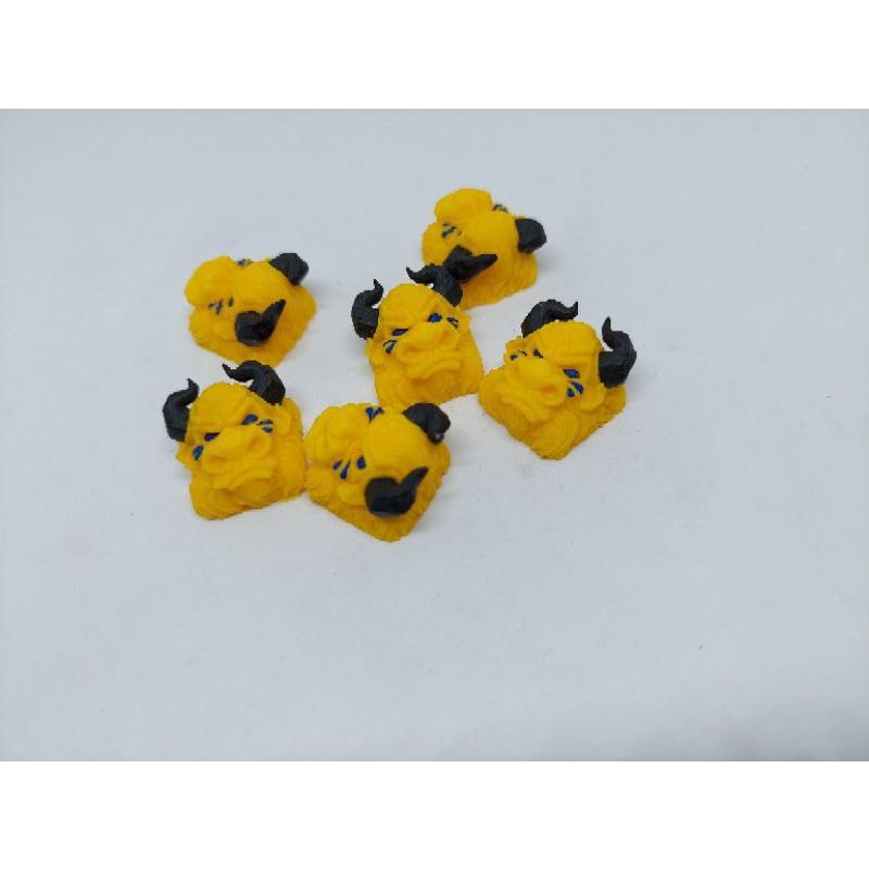 Keycap bò bull clone màu đen vàng trang trí bàn phím cơ gaming