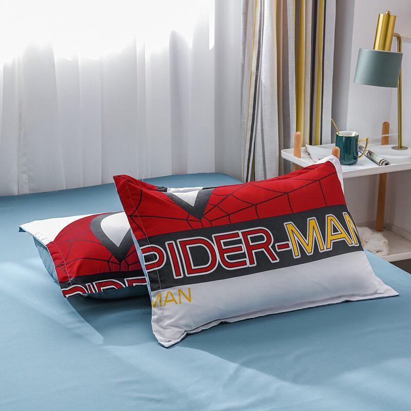 Bộ chăn ga gối Siêu anh hùng Siêu nhân người nhện Spider Man 100% Cotton Poly cao cấp - Hàng xuất khẩu
