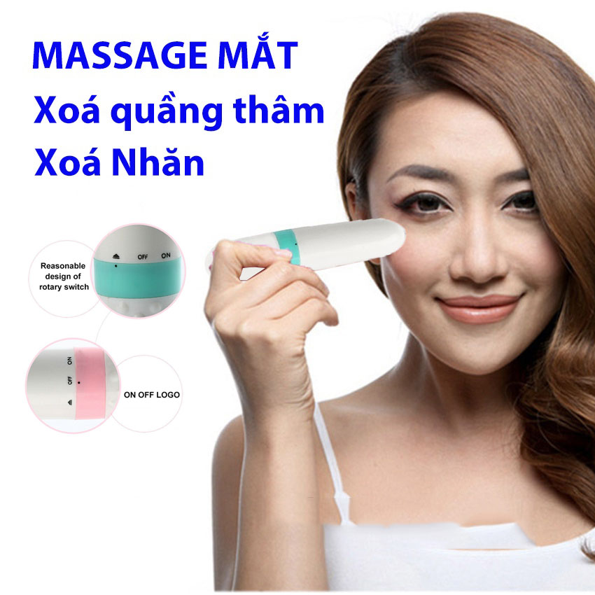 Máy Massage Mắt Chiếc Bút Thư Giãn Chống Thâm Quầng Mắt Mini Cầm Tay Giá Rẻ Loại Tốt (Hàng Chính Hãng)