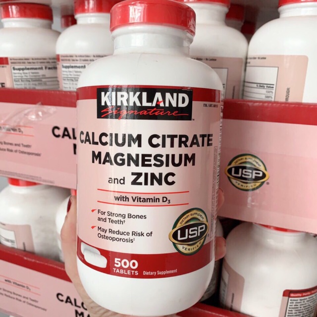 Canxi Mỹ Kirkland Signature Calcium Citrate Magnesium And Zinc with Vitamin D3 phát triển hệ thống xương, phòng loãng xương - QuaTangMe Extaste