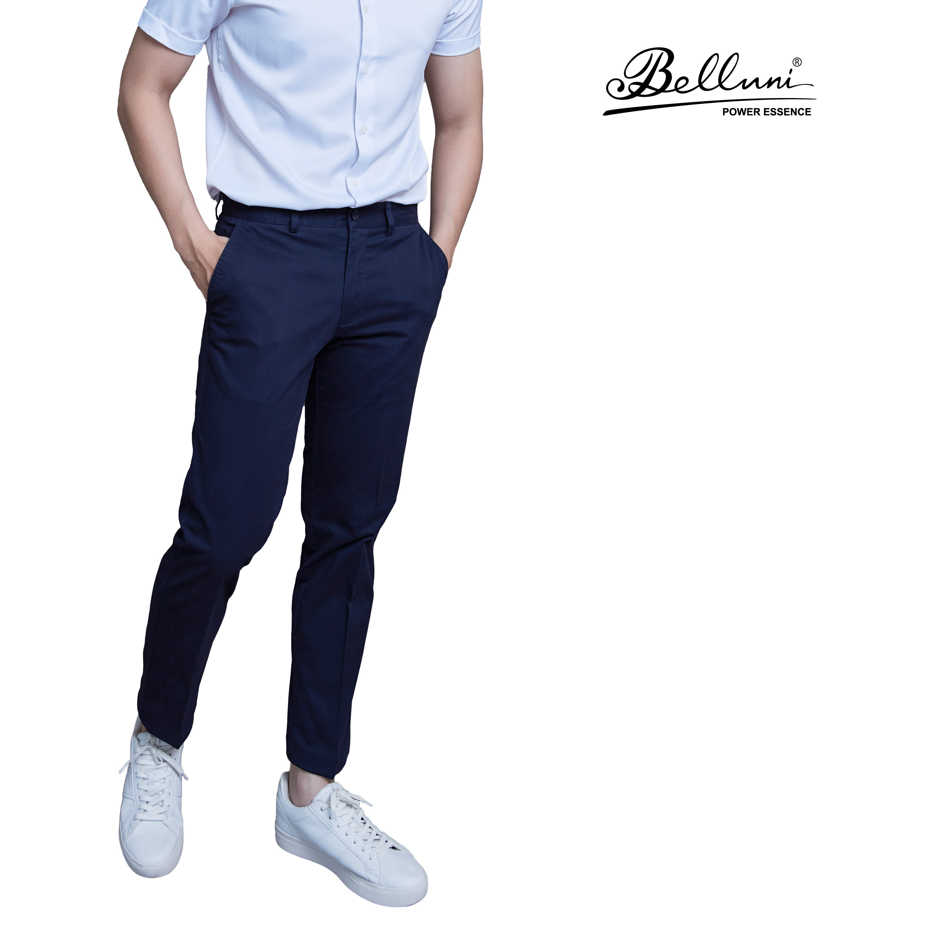 Quần khaki nam công sở cao cấp Belluni sợi cotton không ly - QK0.CMS.BE.25.B