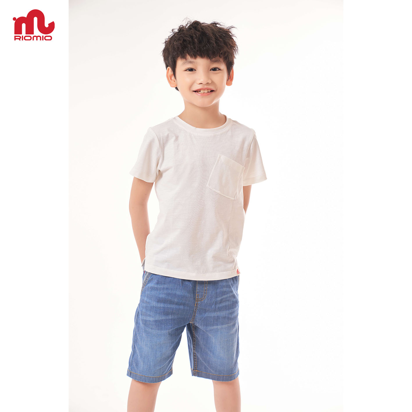 Quần Short jean cho bé trai 3-8tuổi Riomio chất liệu 100% cotton jeans cao cấp thấm hút,mềm mịn- RM079