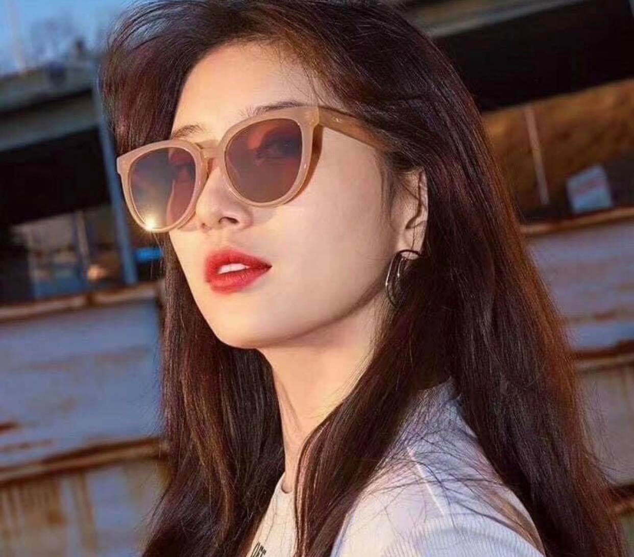 Kính râm Nữ Mắt mèo bản gọng nhựa cao cấp