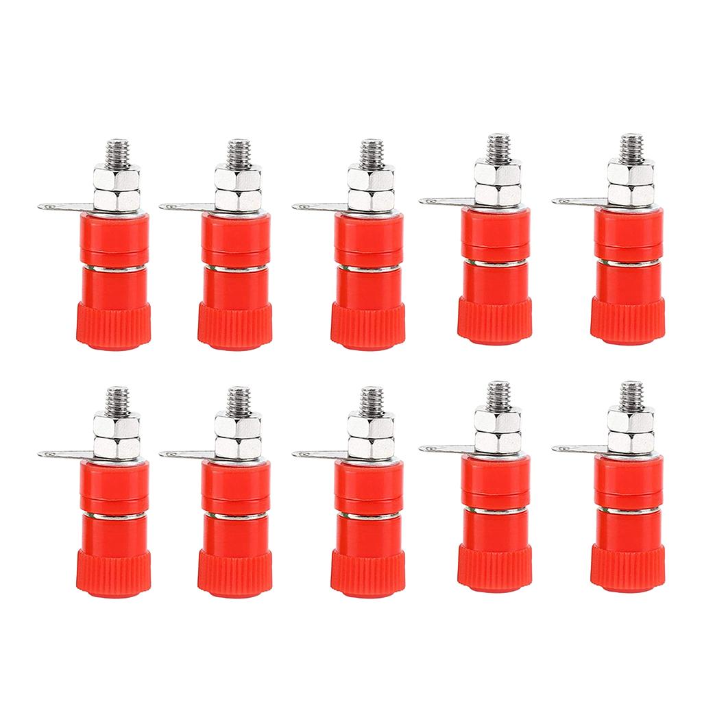 4mm Banana Ổ Cắm Mạ Niken Gắn Kết Nut Nut Jack Kết Nối