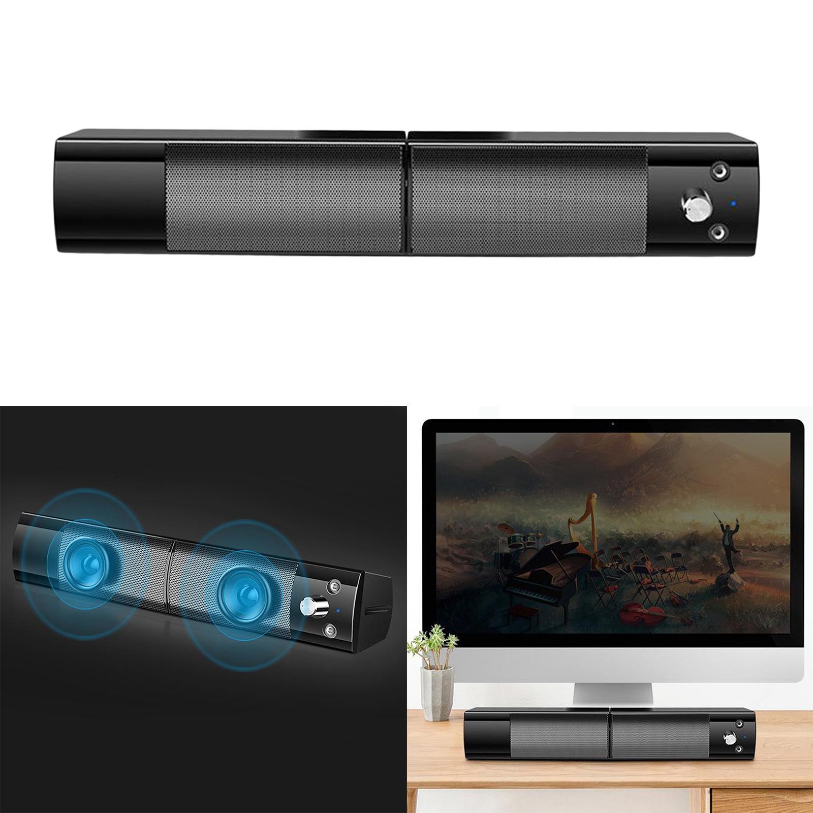 Computer Bluetooth Speaker Surround Sound Portable Table Subwoofer Black