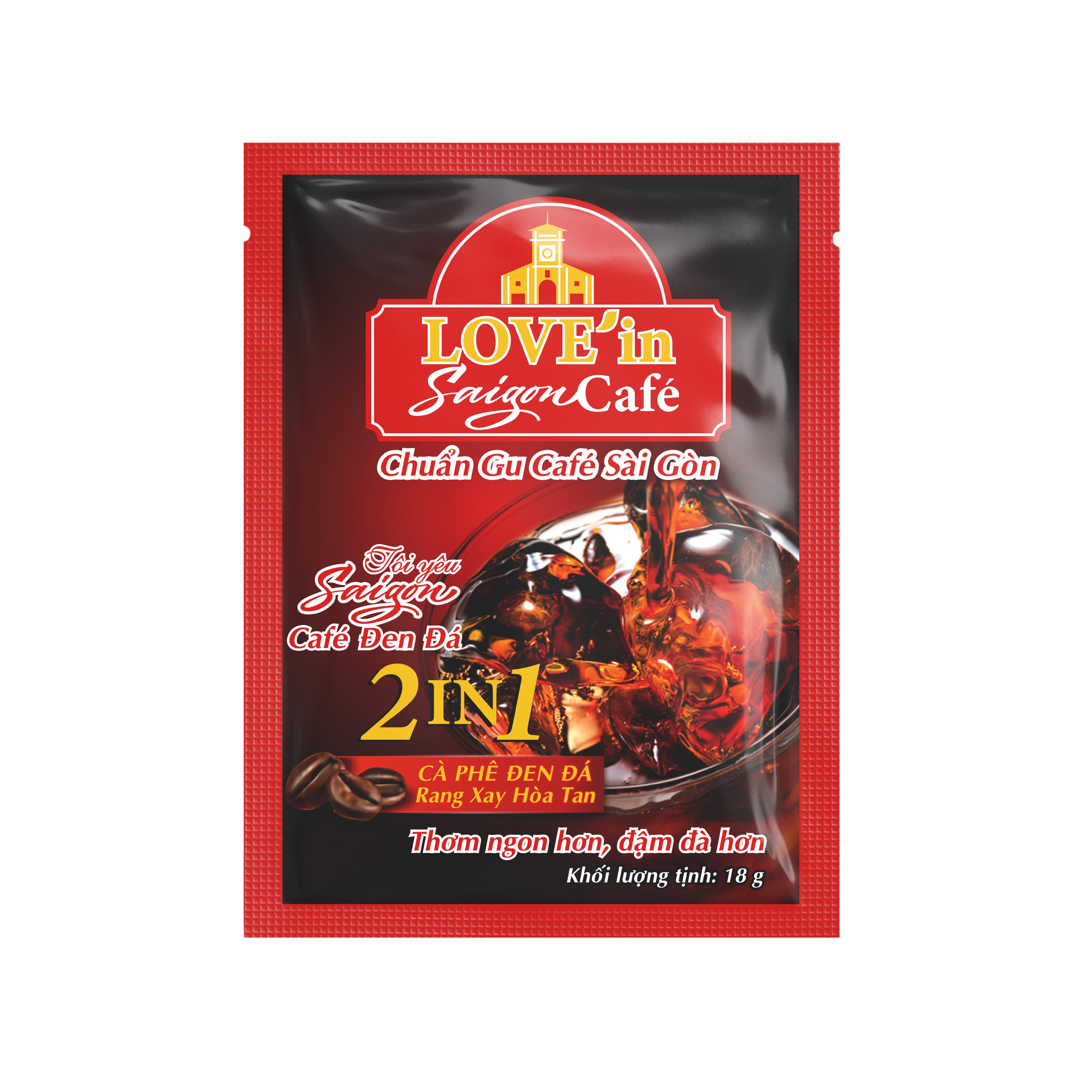 Cafe Đen Đá Rang Xay Hòa Tan 2IN1 LOVE’IN SAIGON CAFE - Khánh Hòa Nutrifoods Thơm Ngon Hơn, Đậm Đà Hơn