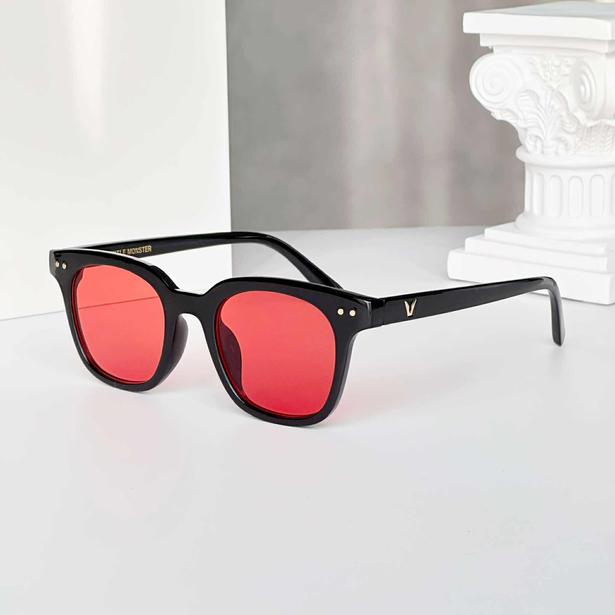 Kính râm unisex dáng vuông basic gọng nhựa nhiều màu