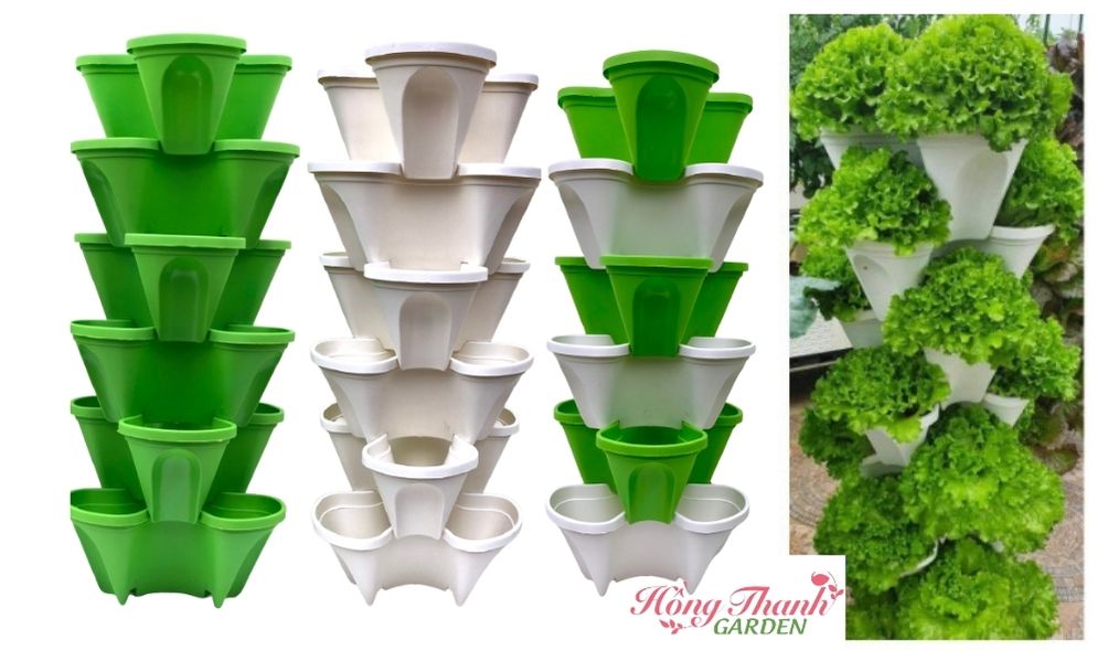 Đĩa lót chậu tháp - phụ kiện chậu tháp trồng rau hữu cơ, trồng hoa